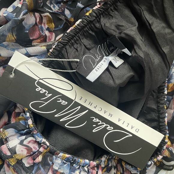 NEW Dalia Macphee One Shoulder Floral Maxi Dress Size Medium - Picture 4 of 7